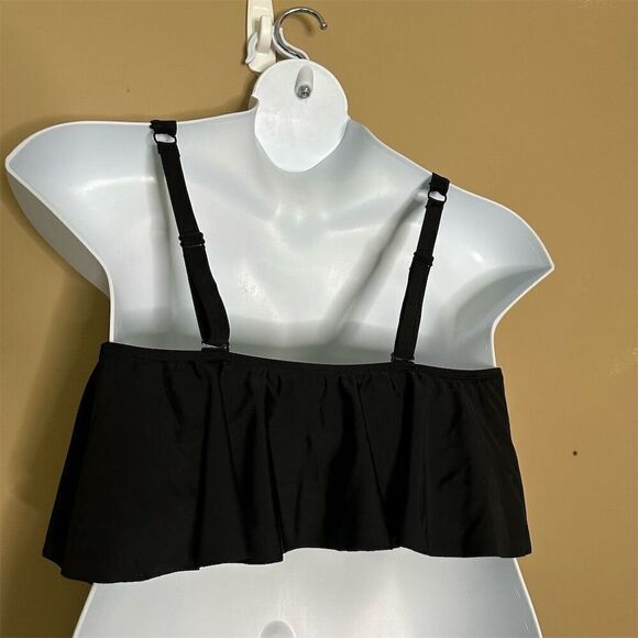 Torrid Women's Black Wireless Flounce Bikini Top Size 1X - Picture 6 of 11